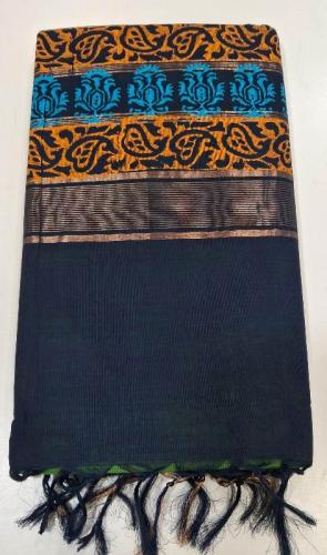 MANAMEDU BLOCK PRINTED SAREES WITH BLOUSE